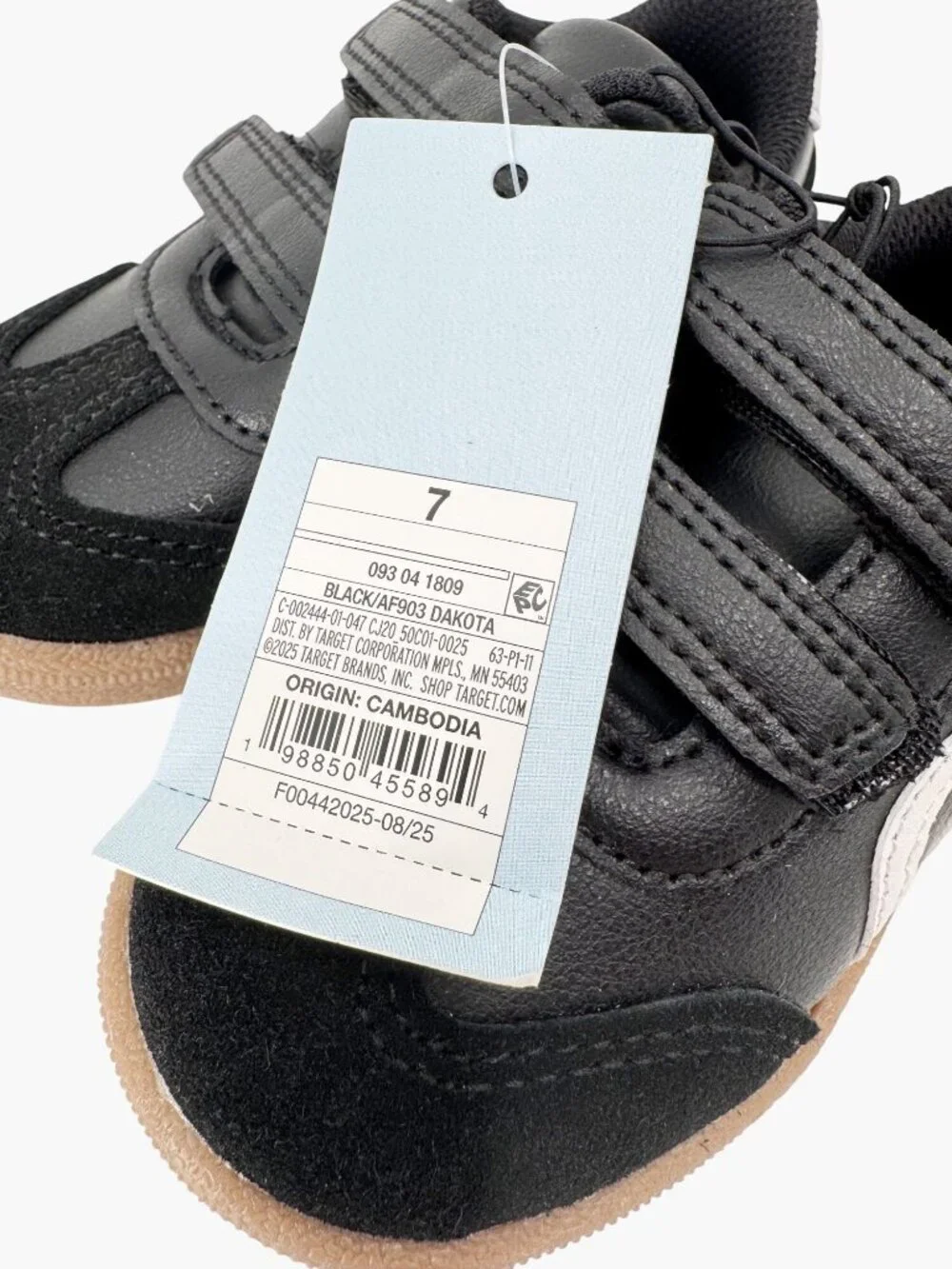NEW Cat & Jack Toddler Dakota Retro Court Sneakers - Black